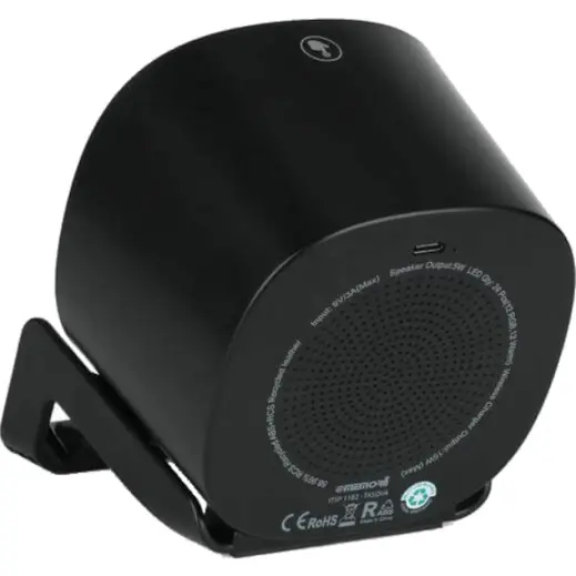 Tasova @memorii Recycled 15W Wireless Charger Bluetooth Speaker Black Back